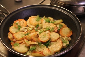 Braised Potatoes and Fennel