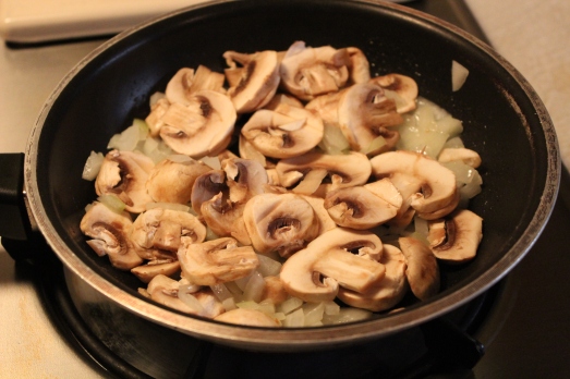 I had a few mushrooms to use up so I cooked them up with some onions.